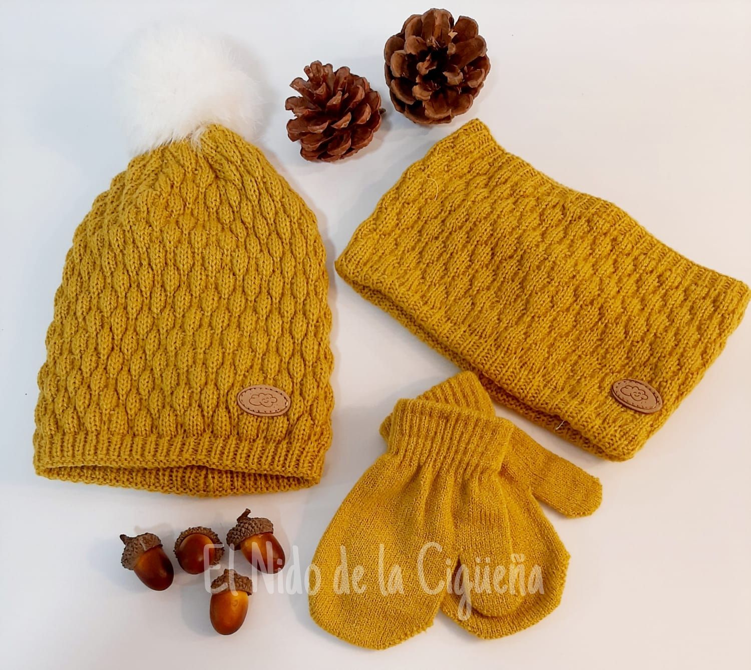 Conjunto 3 piezas mostaza M-208 Monnuage