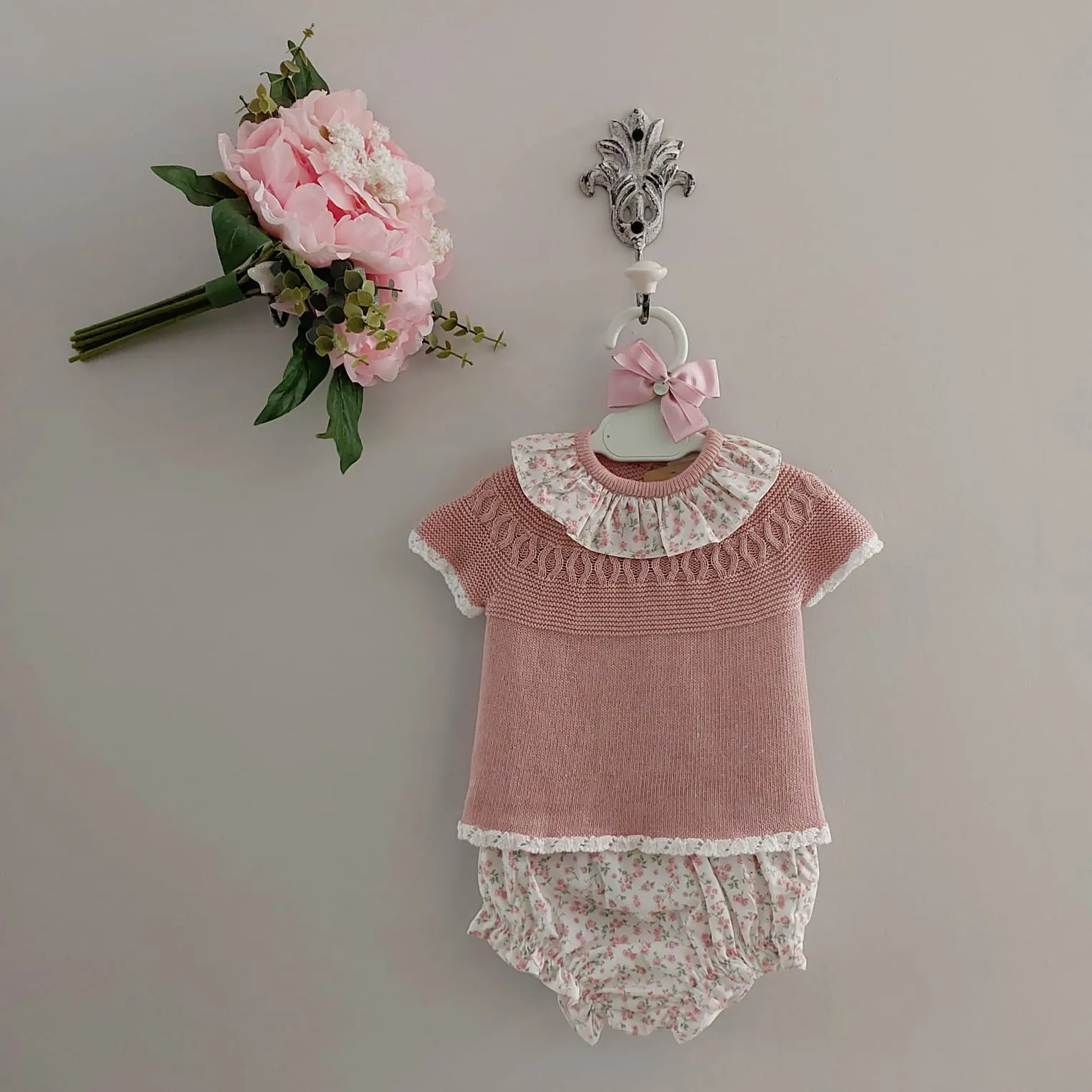 Conjunto Jubón con Ranita Liberty Baby Fashion Verano 2025. Conjunto 2 piezas formado por jubón y ranita. Jubón de punto verano.